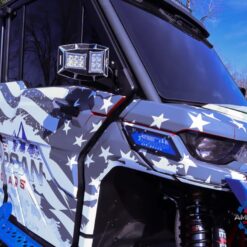 Sector Seven Sawtooth Utv Led Lighted Mirrors, Amber Marker