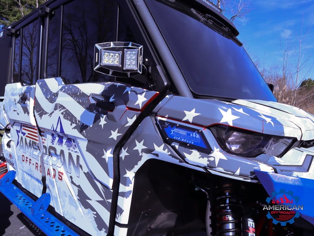 Sector Seven Sawtooth Utv Led Lighted Mirrors, Amber Marker