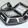 Sector Seven Sawtooth Utv Led Lighted Mirrors, Amber Marker