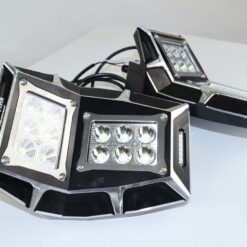 Sector Seven Sawtooth Utv Led Lighted Mirrors, Amber Marker