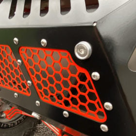 Ajk Offroad Honda Talon Exhaust Cover, 2 Tone Meshed