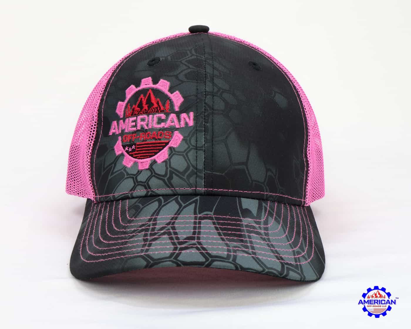 Trucker American Offroad Womans Pink Mesh Hat
