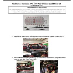 Trail Armor Kawasaki Krx 1000 Rear Window, Dust Guard