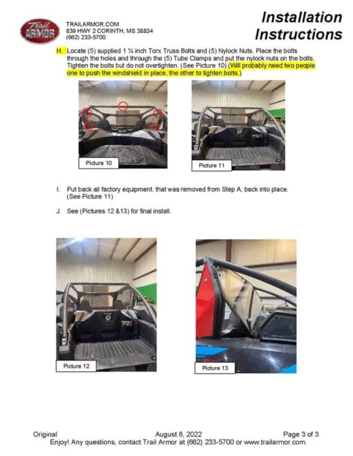 Trail Armor Kawasaki Krx 1000 Rear Window, Dust Guard