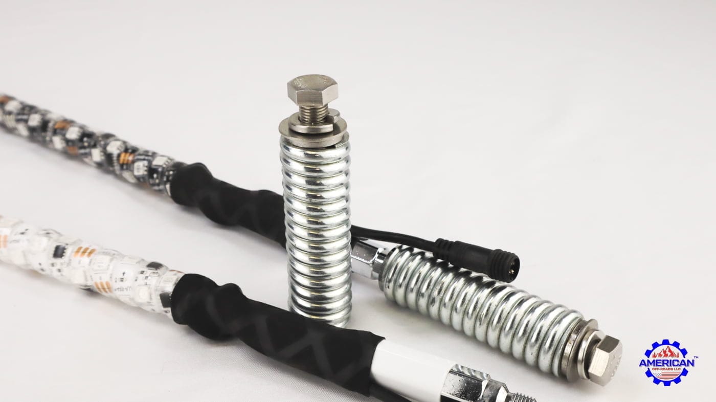 Spring Base Whips, Led Bluetooth Lights