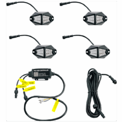 Whipit Utv/atv Rock Lights, 210 Degrees Of Coverage - 4 Pods