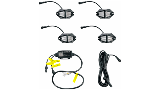 Whipit Utv/atv Rock Lights, 210 Degrees Of Coverage - 4 Pods