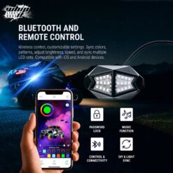 Whipit Utv/atv Rock Lights, 210 Degrees Of Coverage