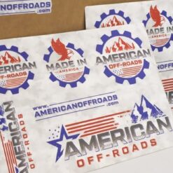 American Off-roads Sticker Sheet, Multiple Logo's