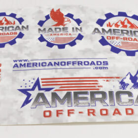 American Off-roads Sticker Sheet, Multiple Logo's