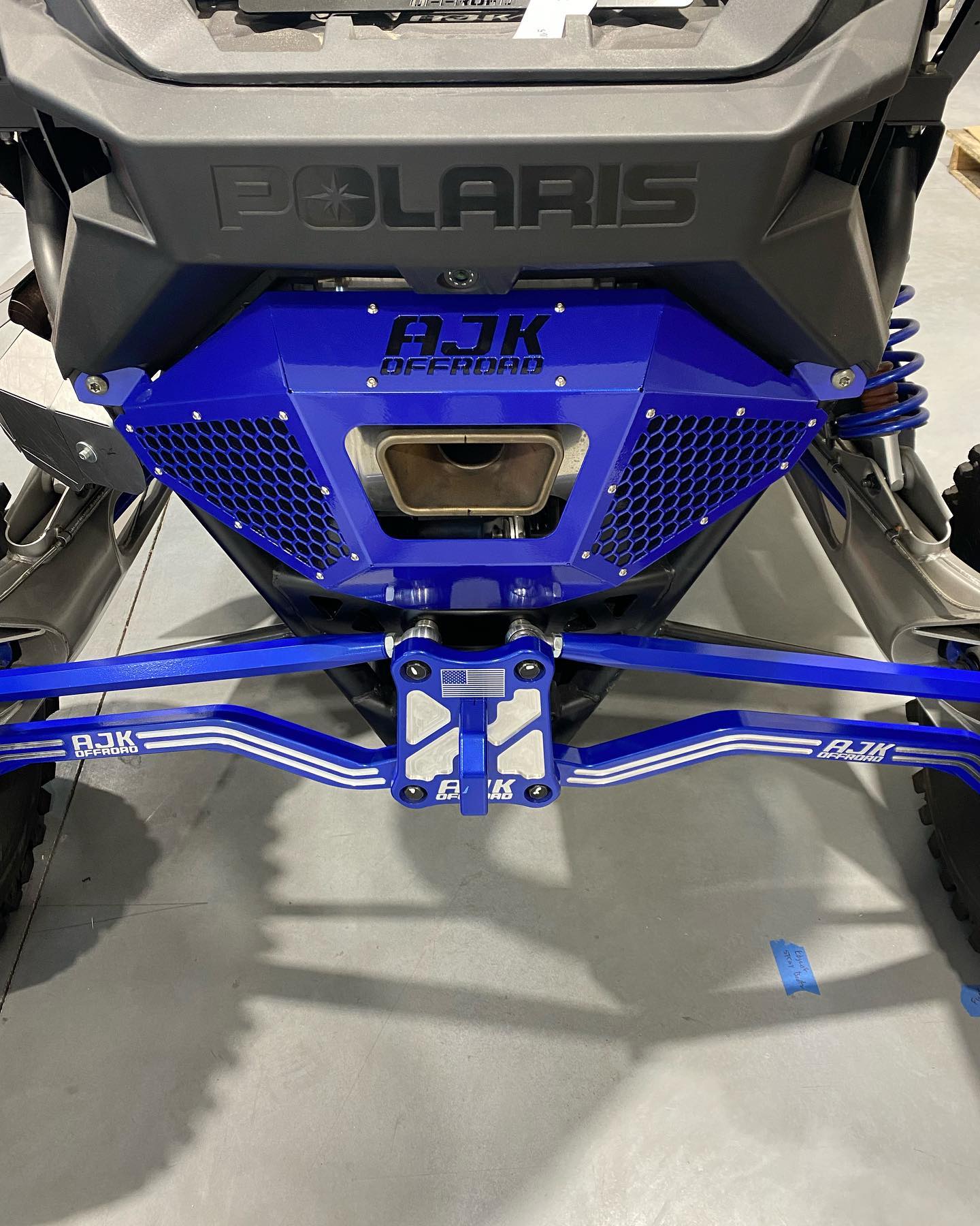 Ajk Offroad Polaris Rzr Pro R Muffler Cover, 2 Tone Meshed