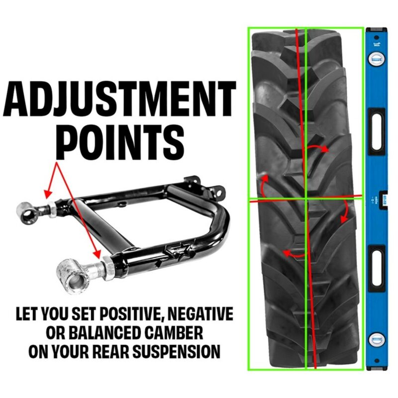 S Power Sports Upper Adjustable Rear Arms For Polaris Ranger Models