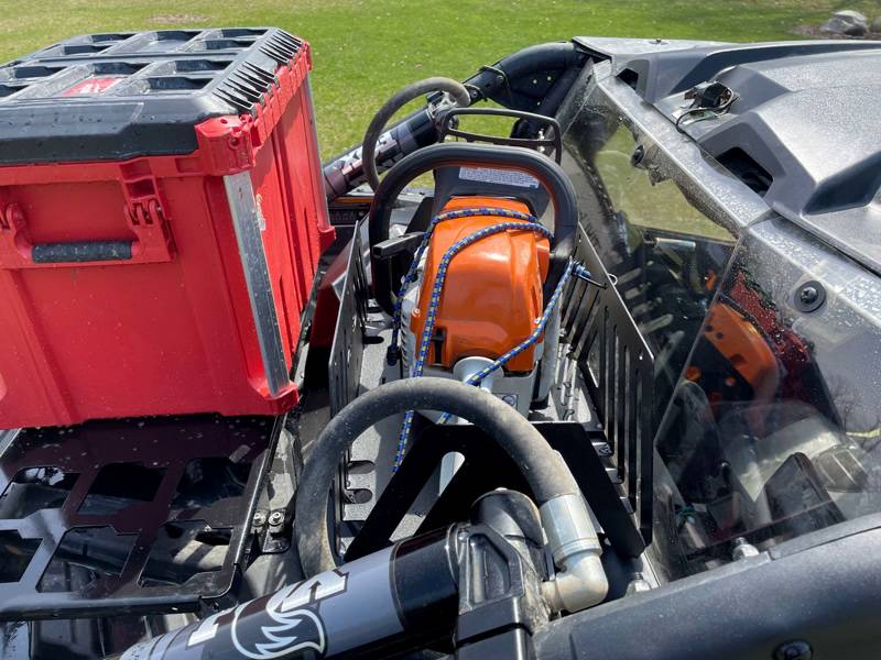 Can-am Maverick X3 Chain Saw Mount, Storage Basket