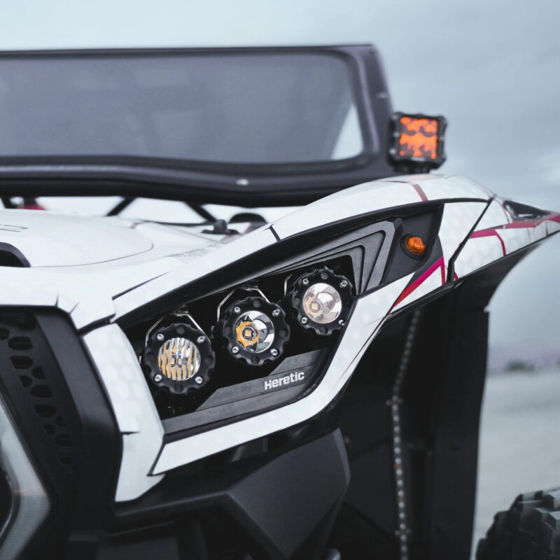 Heretic Studio Kawasaki Krx Headlights, Billet Led Upgrade