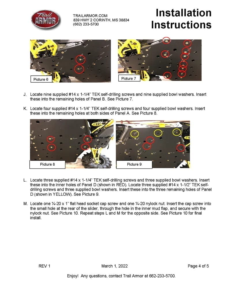 Trail Armor Can-am Defender 6x6 Skid Plate, Full Protection