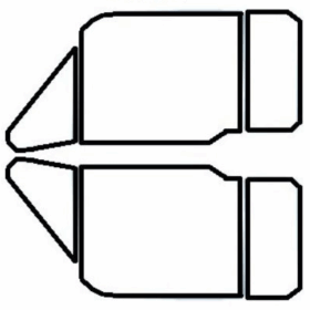 3 Pieces, Glass Per Side