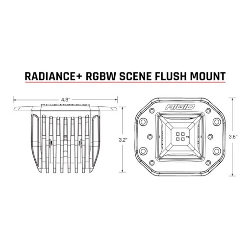 Rigid Radiance Flush Pod Lights, Backlit Led
