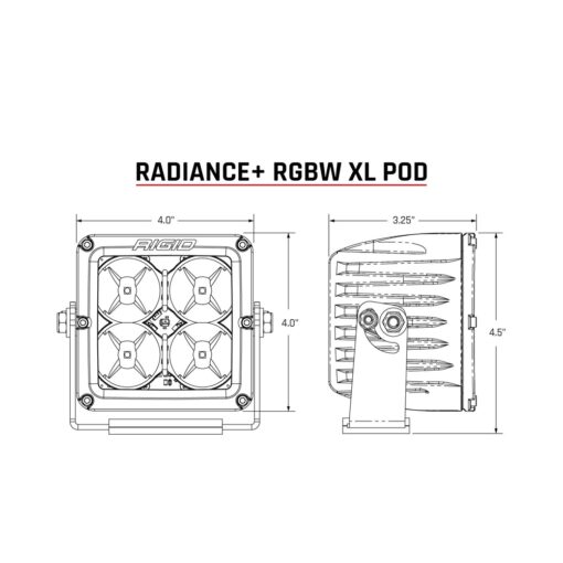 Rigid Radiance Xl Pod Lights, Backlit Led