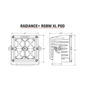 Rigid Radiance Xl Pod Lights, Backlit Led