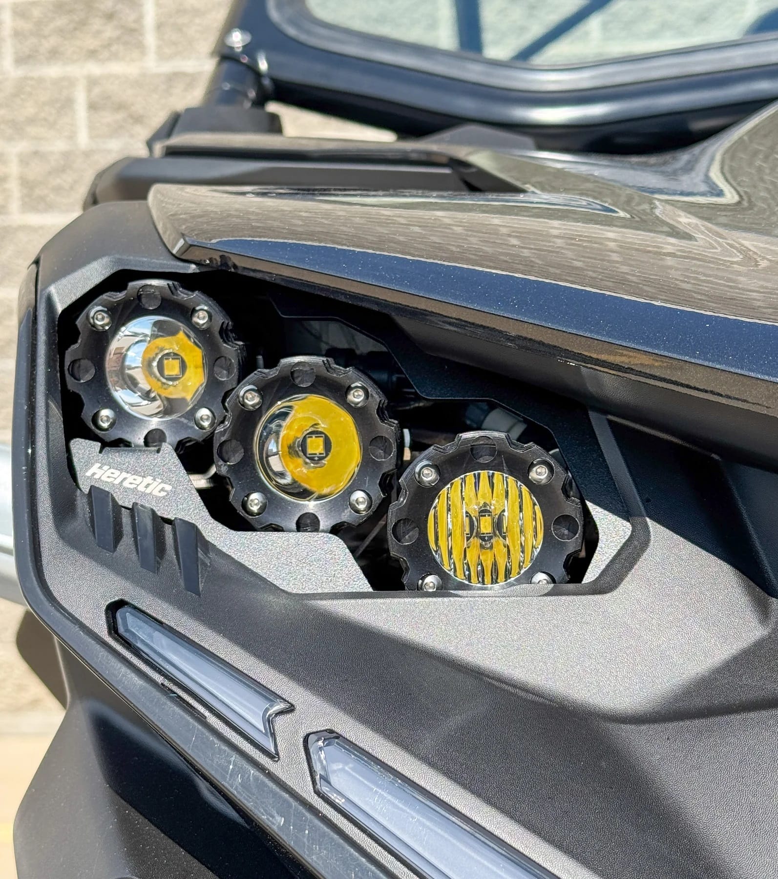 Heretic Studio Can-am Maverick R Headlights, Billet Led Upgrade