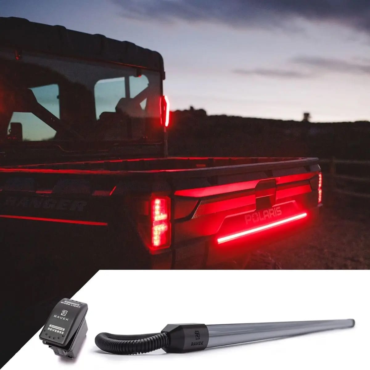 Ravek Polaris Ranger Tailgate Light Bar, Multi-function