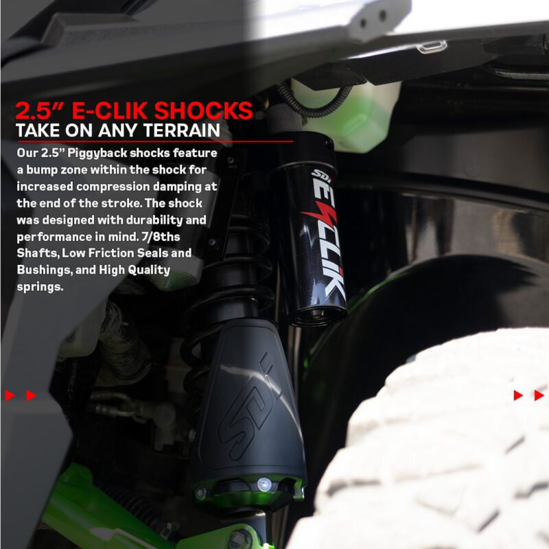 Sdi E-Clik Kawasaki Ridge Adjustable Shock System, Live Valve