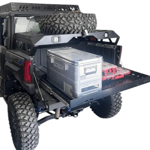 Custom Polaris Xpedition XP Spare Tire Rack, Storage