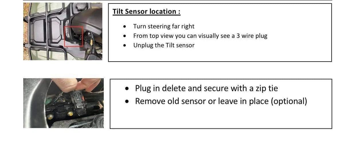 Vessel Honda Foreman Tilt Sensor Delete Kit