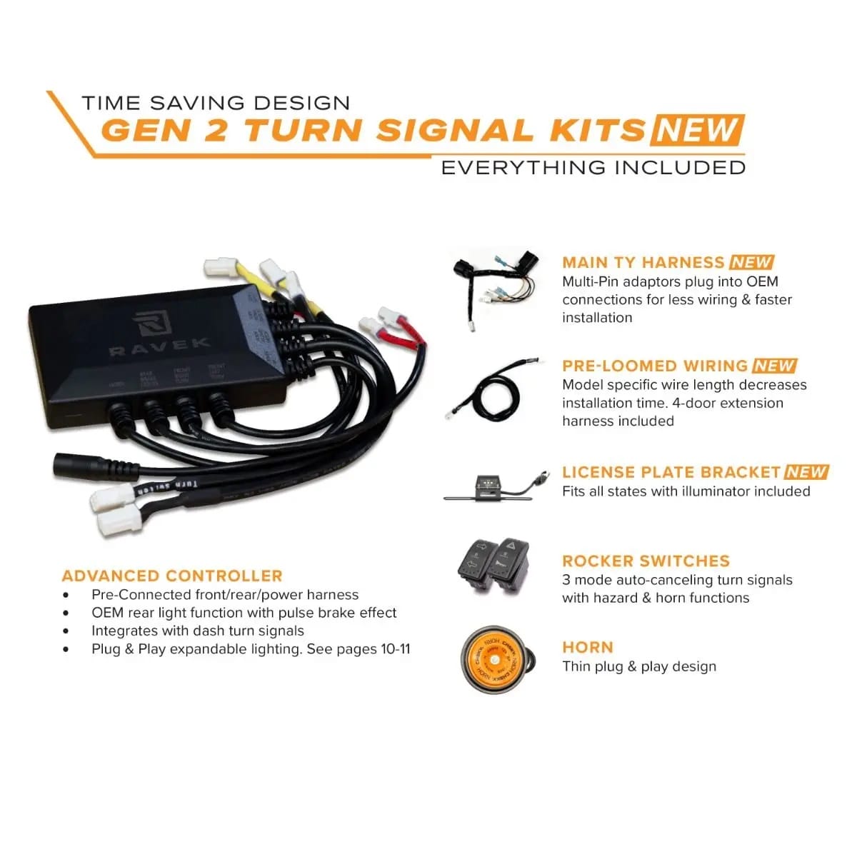 Ravek Cfmoto U10 Turn Signal Kit, Street Legal