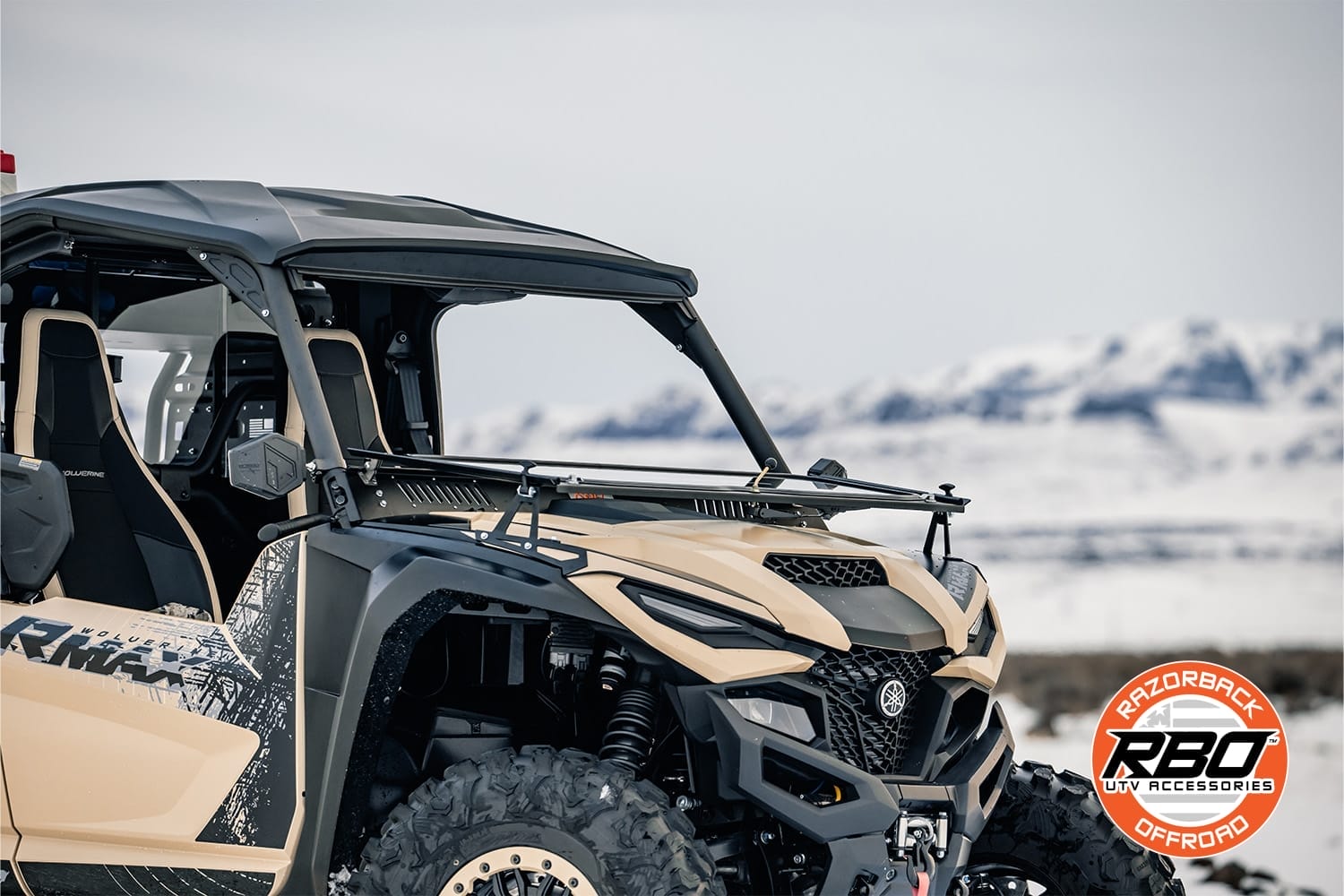 Razorback Yamaha Wolverine Rmax Folding Glass Windshield