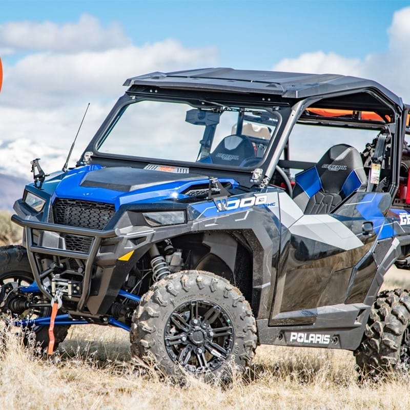 Razorback Polaris General Folding Glass Windshield