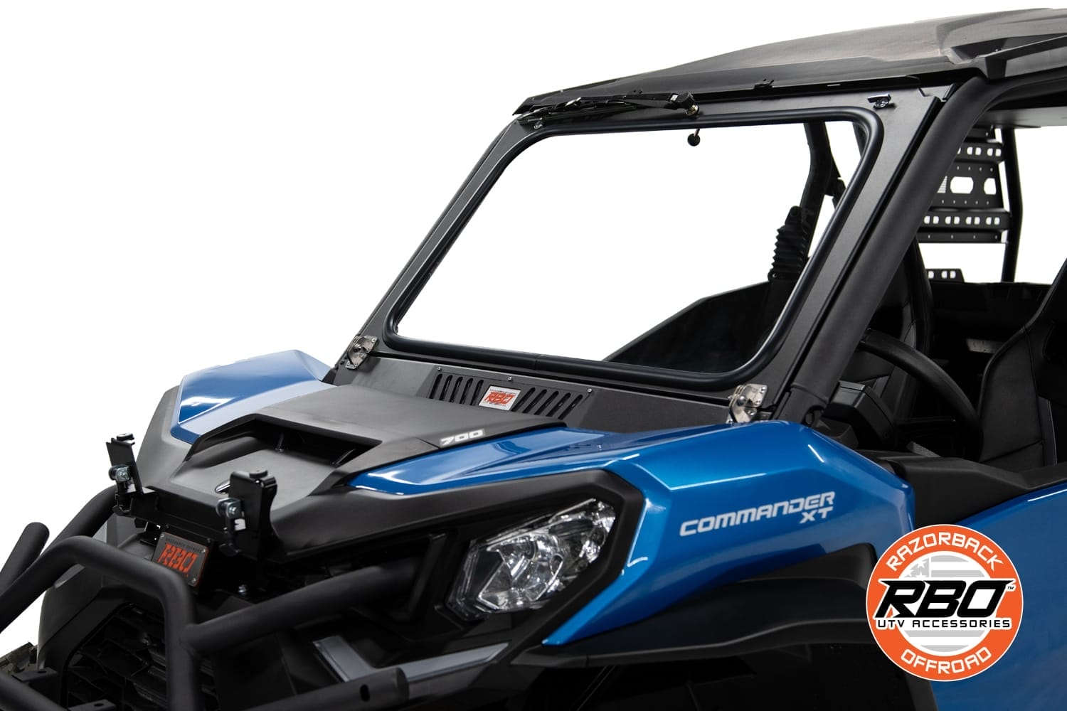 Razorback Can-am Commander Folding Glass Windshield
