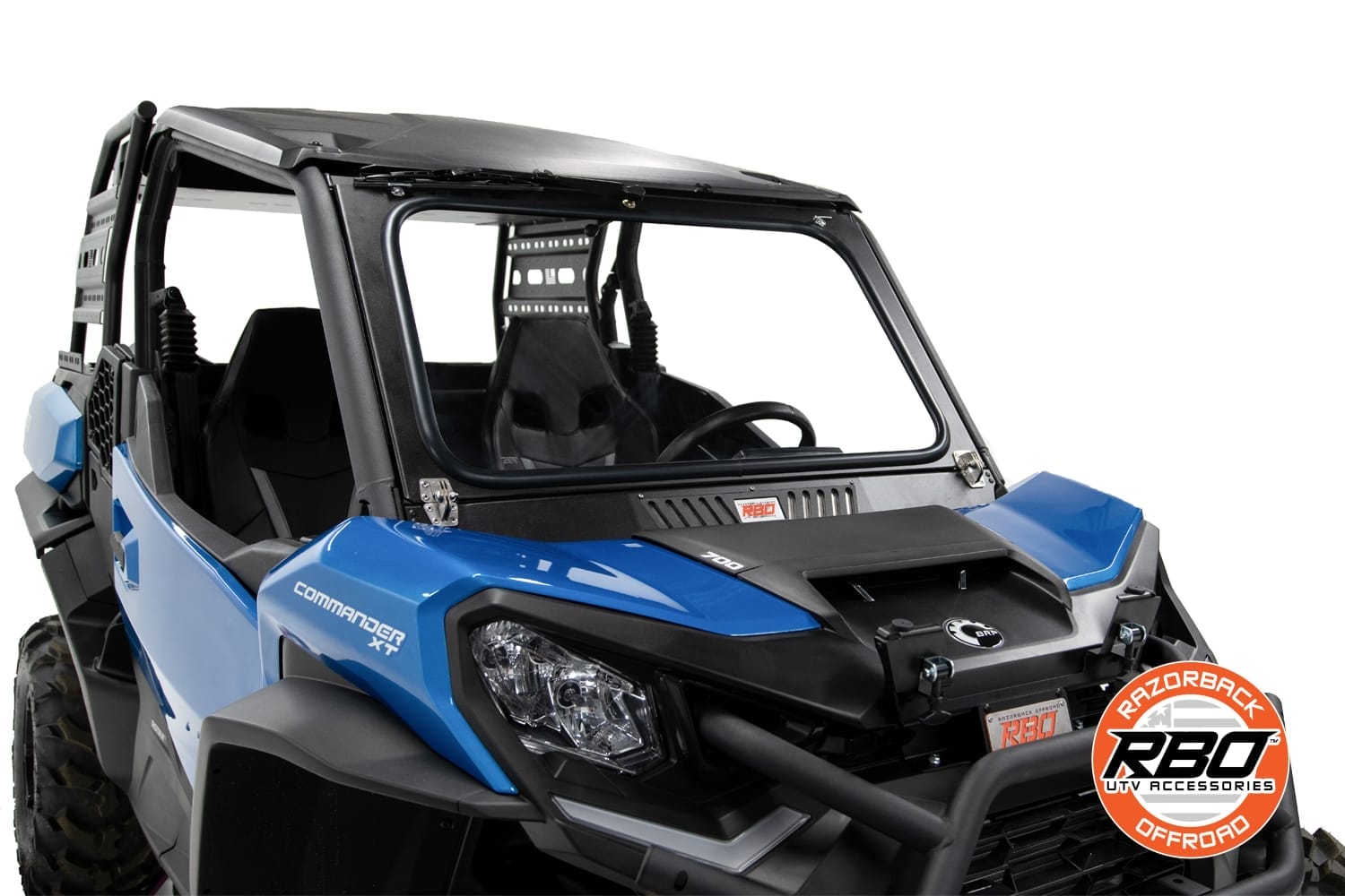 Razorback Can-am Commander Folding Glass Windshield