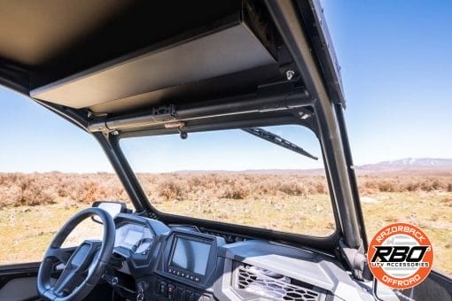 Razorback Polaris Rzr Folding Glass Windshield, Included Roof
