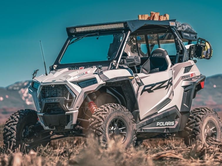 Razorback Polaris Rzr Folding Glass Windshield, Included Roof