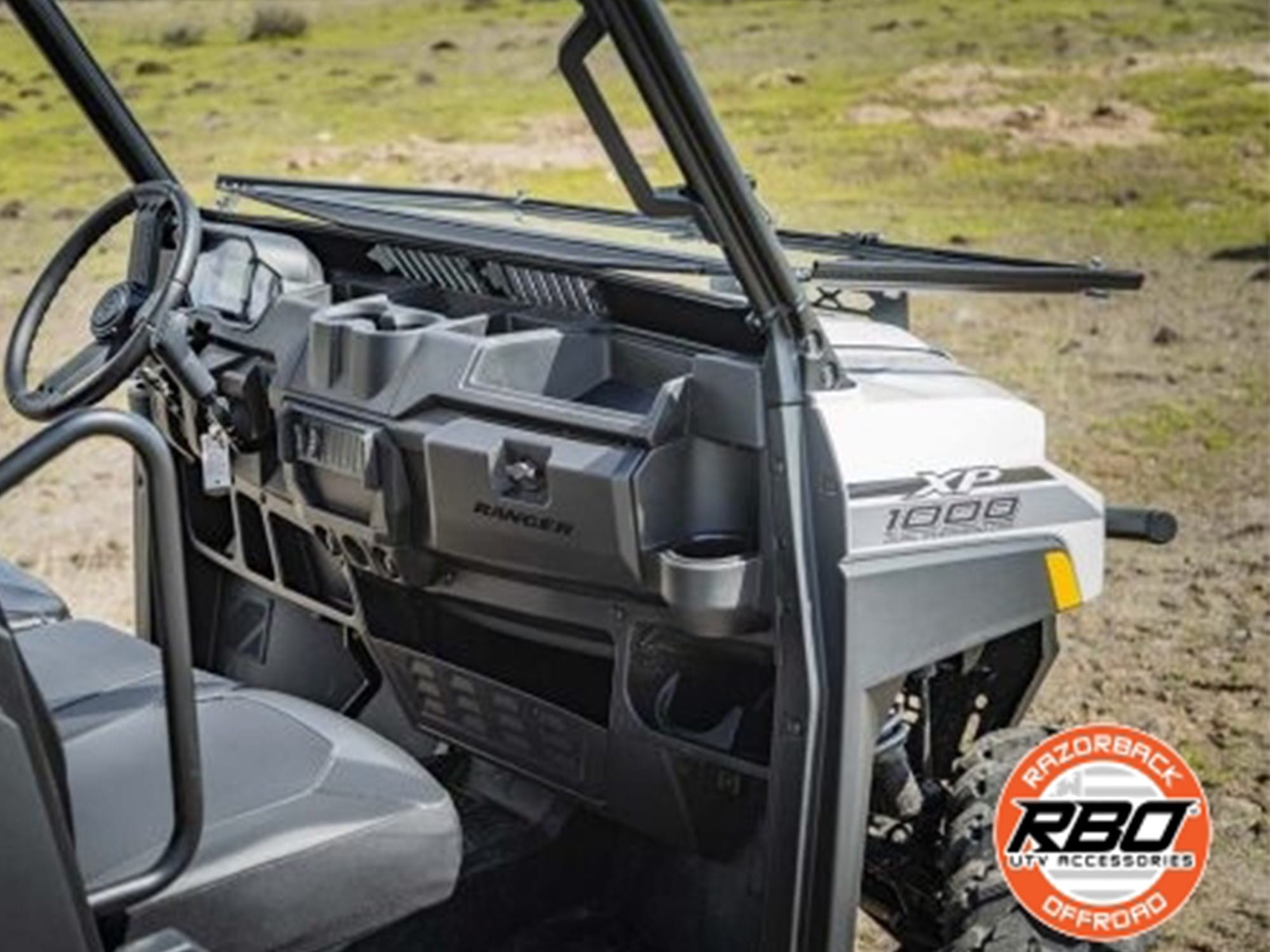 Razorback Polaris Ranger Folding Glass Windshield
