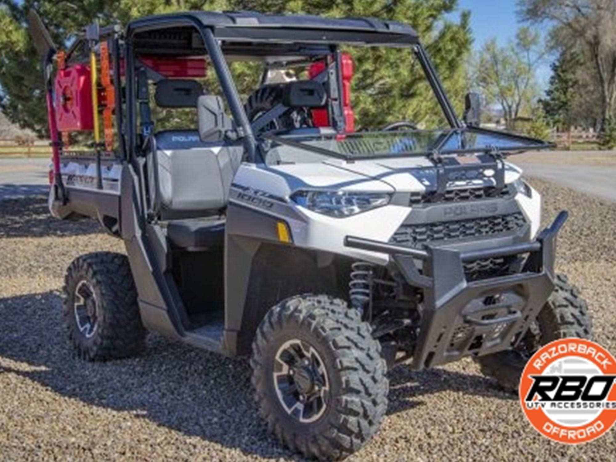 Razorback Polaris Ranger Folding Glass Windshield