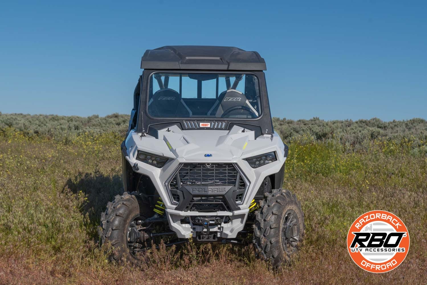 Razorback Polaris Rzr Front Glass Windshield, Trail And Sports