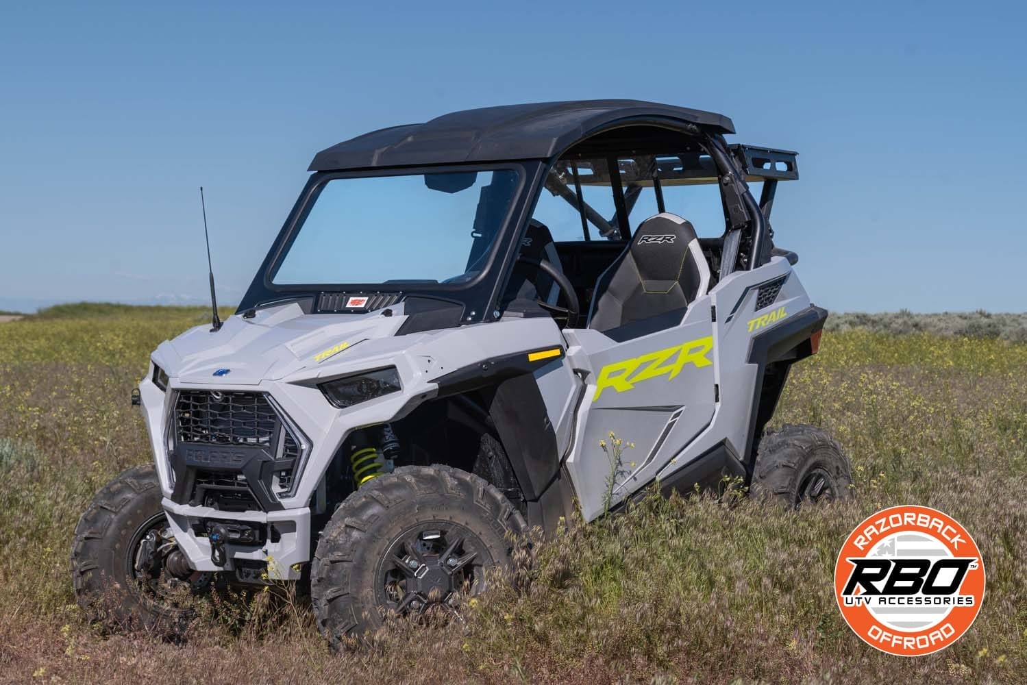 Razorback Polaris Rzr Front Glass Windshield, Trail And Sports