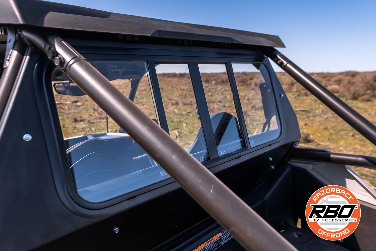 Razorback Polaris Rzr Rear Glass Window, Sliding