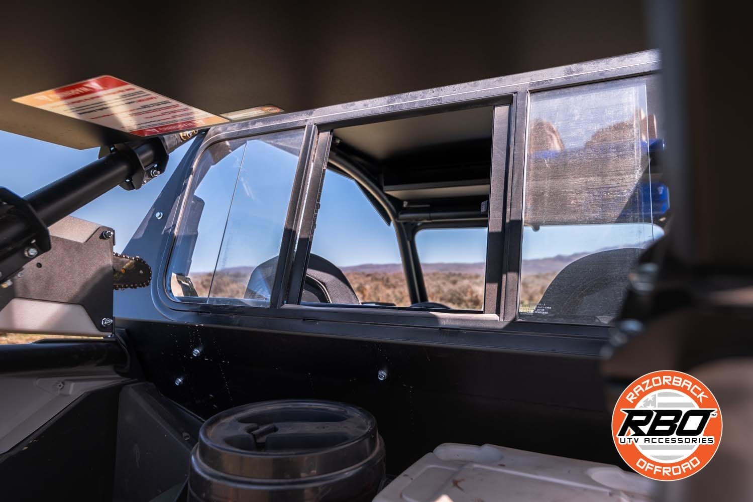 Razorback Polaris Rzr Rear Glass Window, Sliding