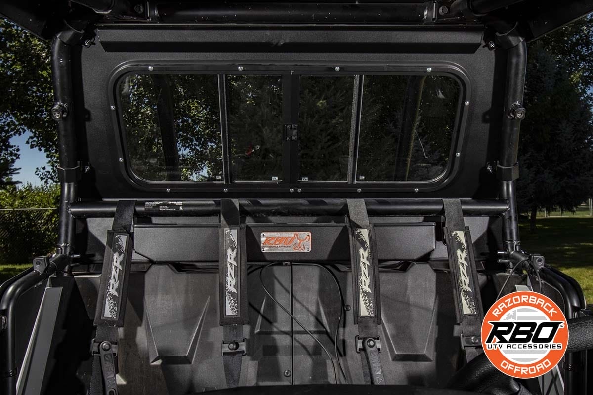 Razorback Polaris Rzr Xp Rear Glass Window, Sliding