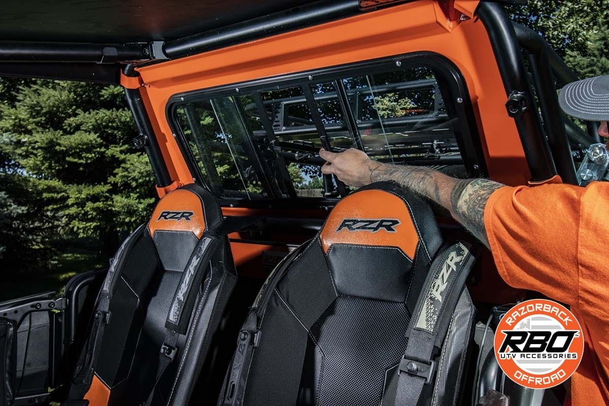 Razorback Polaris Rzr Xp Rear Glass Window, Sliding