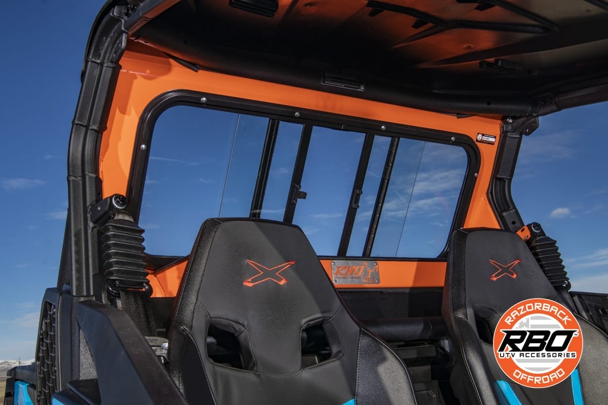 Razorback Can-am Maverick Rear Glass Window, Sliding Trail And Sports