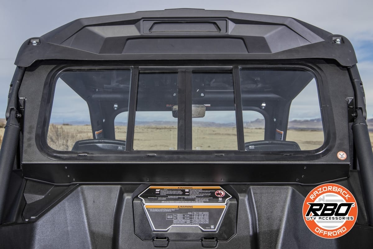 Razorback Can-am Maverick Rear Glass Window, Sliding Trail And Sports