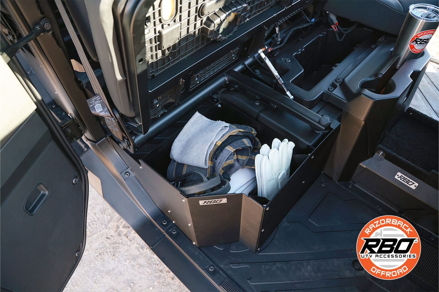 Razorback Polaris Ranger Xd Under Seat Storage, Passenger