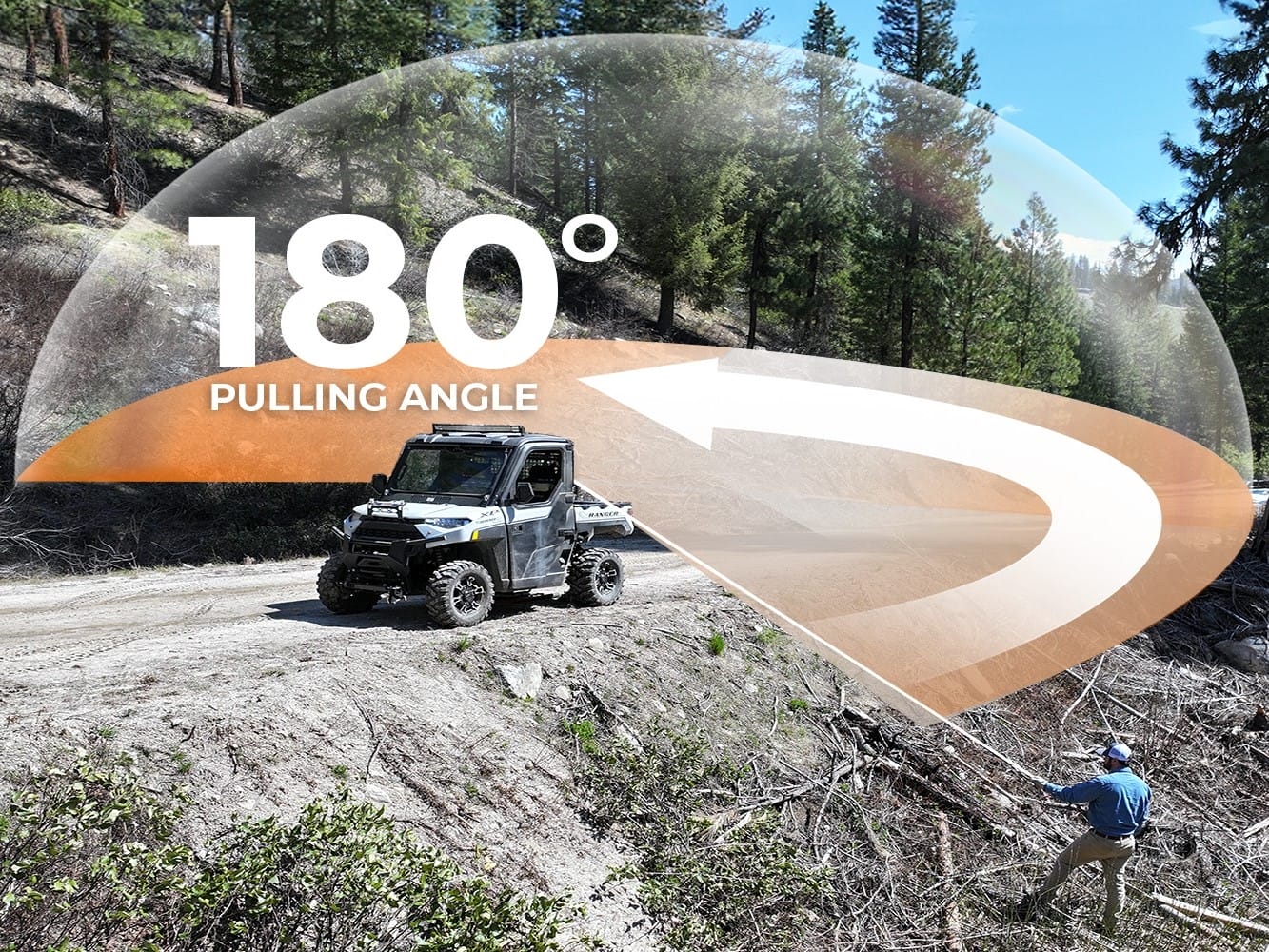 Razorback Polaris Ranger Headache Rack, Winch