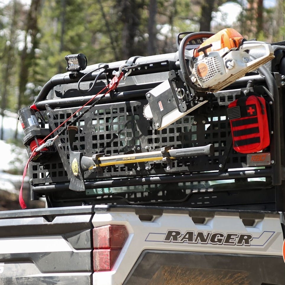 Razorback Polaris Ranger Headache Rack, Winch